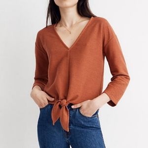 NWT ✨ Texture & Thread Long Sleeve Tie-Front Top